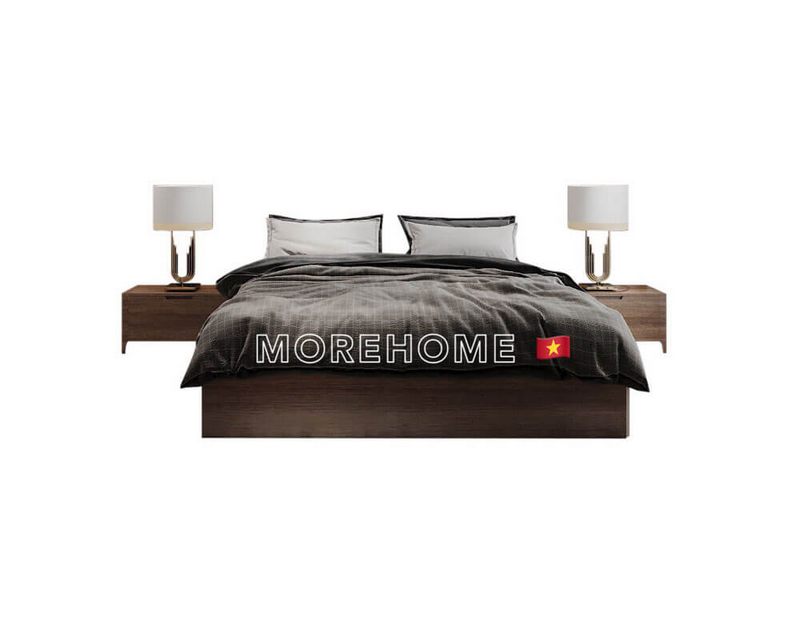 Lựa chọn mẫu giường ngủ hiện đại với gam màu nâu trầm ấm, mang đến cho gia chủ một không gian nghỉ ngơi thoái mái, thân thiện